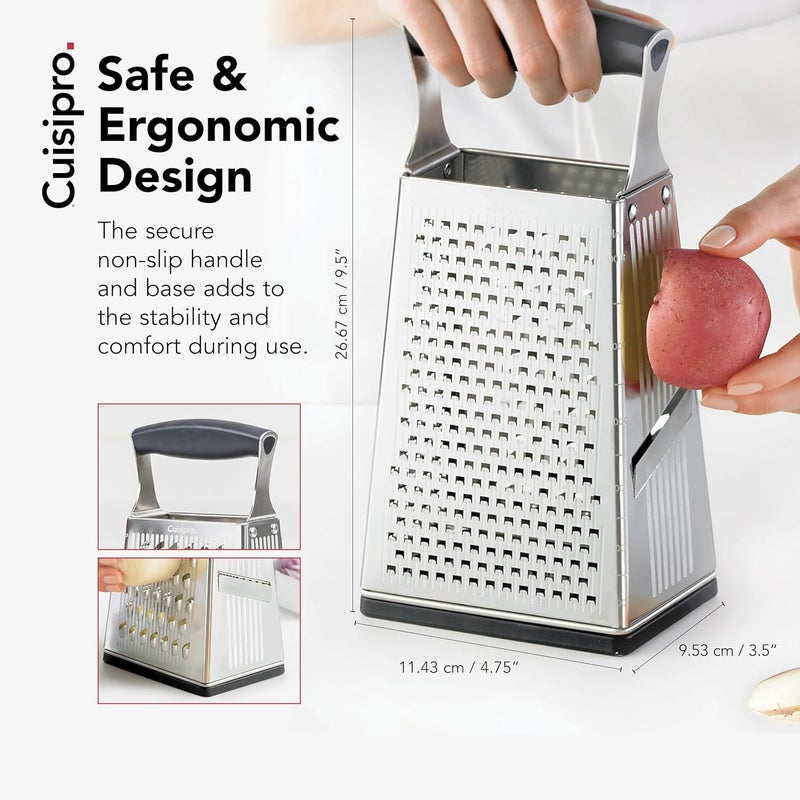 Cuisipro 4 Sided Box Grater with Surface Glide Technology - Stainless Steel - Image 5