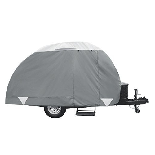 Classic Accessories Over Drive PolyPRO3 Deluxe Teardrop Trailer Cover, Fits up to 8' Trailers, RV Cover, Camper Cover, Travel Trailer Cover - Image 3