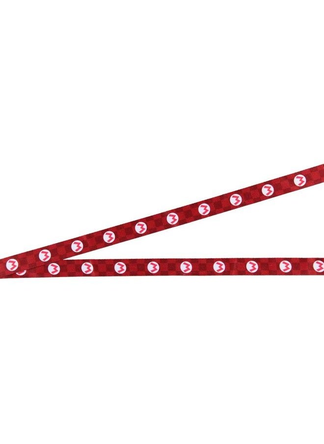 Bioworld - Super Mario Star And Mario Logo Reversible Breakaway Keychain Lanyard Id Holder Rubber Mario Charm And Sticker - Image 1