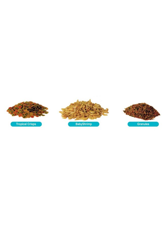 تترا - رقائق TetraMin Crisps Select-A-Food، 2.4 أونصة، طعام سمك، مجموعة متنوعة (77037) - Image 1