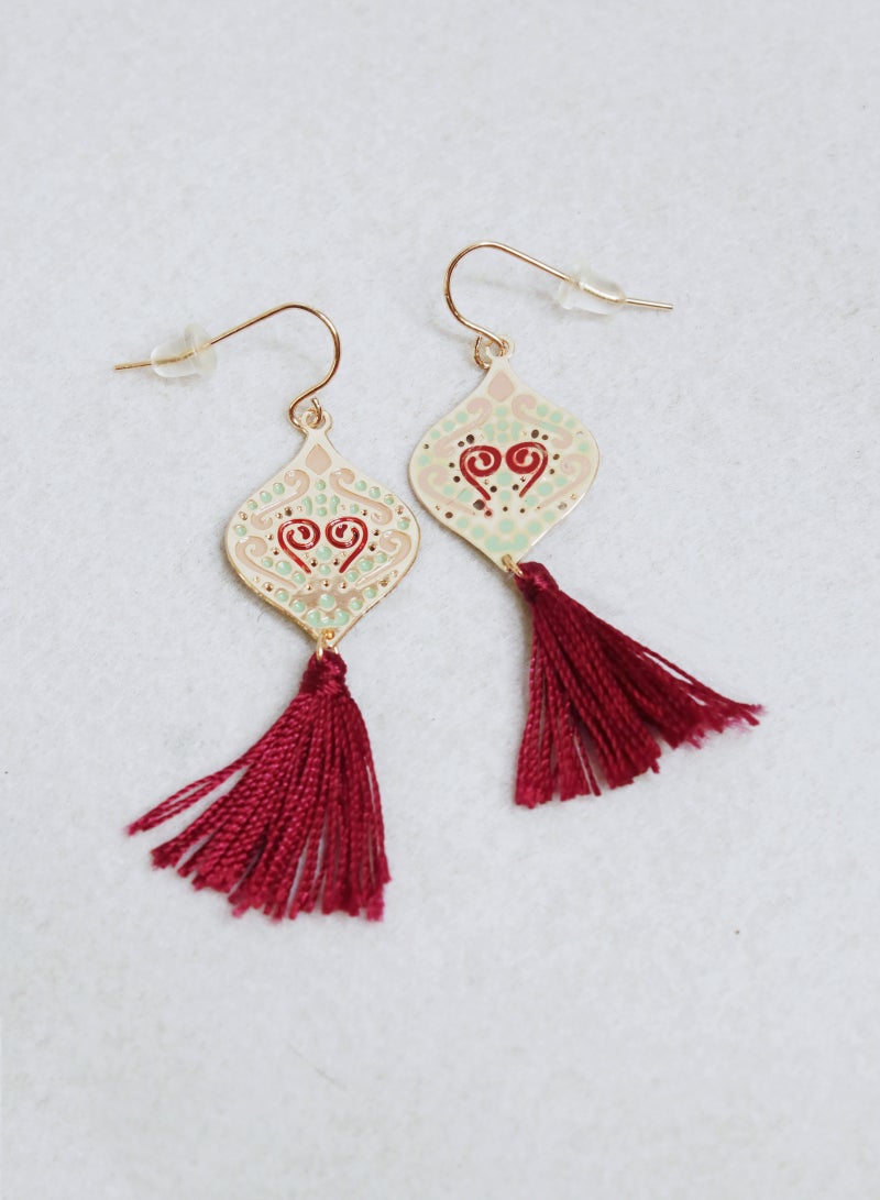 Tassel Pendant Earrings | A Romantic Bohemian Touch - Image 2