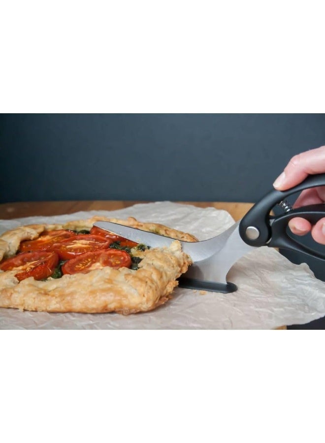 Dreamfarm Scizza | Non Stick Pizza Scissors With Protective Server | Stainless Steel Pizza Cutter Scissors | All In One Pizza Slicer And Pizza Server | Easy To Use And Easy To Clean Pizza Cutters | Black  - Image 2