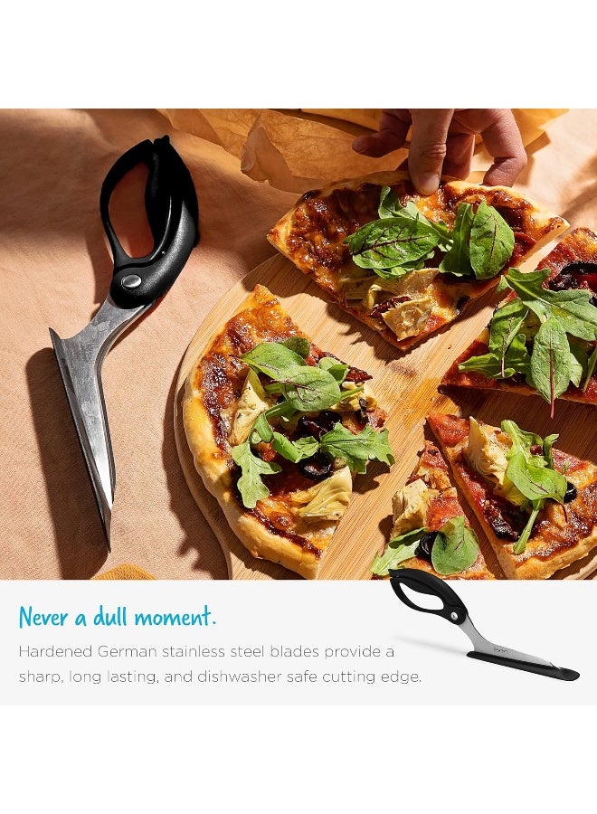 Dreamfarm Scizza | Non Stick Pizza Scissors With Protective Server | Stainless Steel Pizza Cutter Scissors | All In One Pizza Slicer And Pizza Server | Easy To Use And Easy To Clean Pizza Cutters | Black  - Image 5