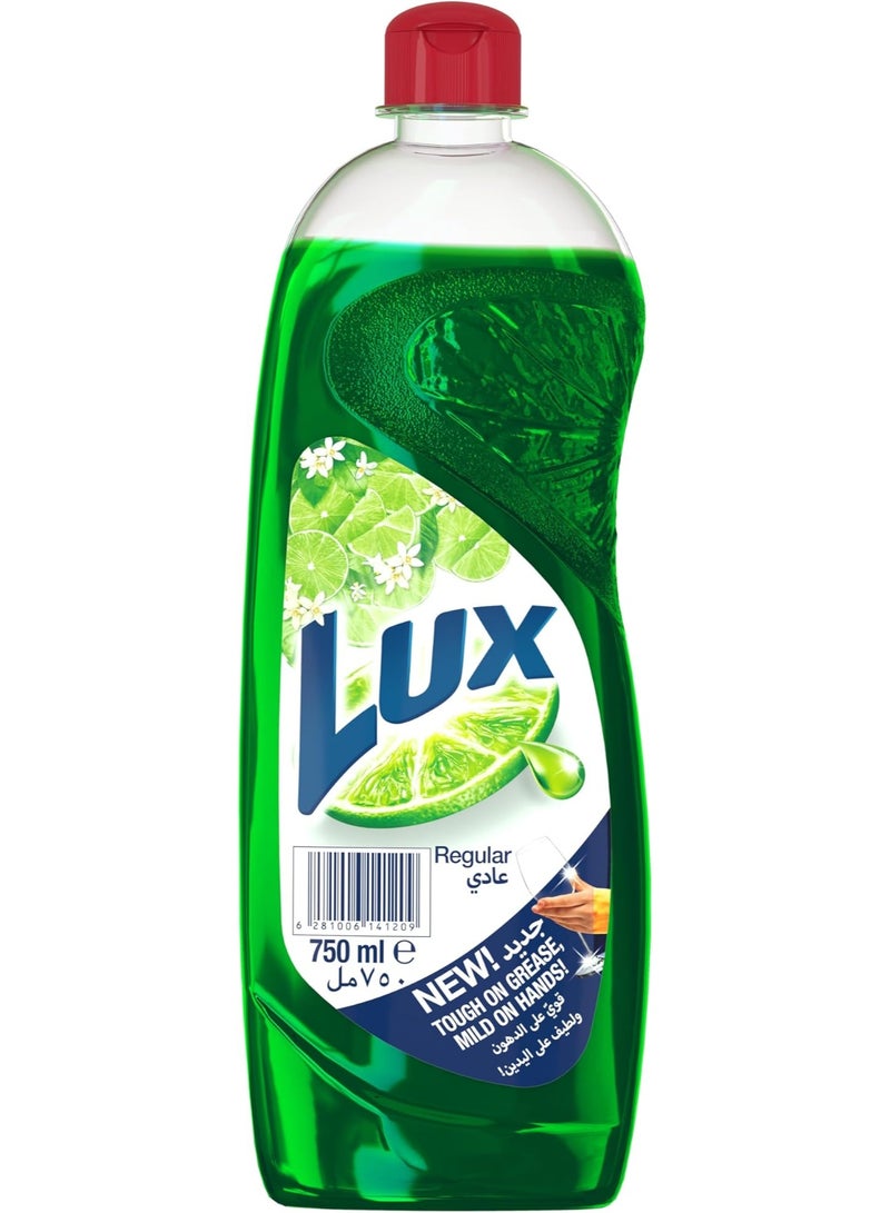 لوكس سائل جلي لوكس، لتنظيف الأطباق بلمعان، عادي، قوي على الدهون ولطيف على اليدين، 750 مل - Image 1