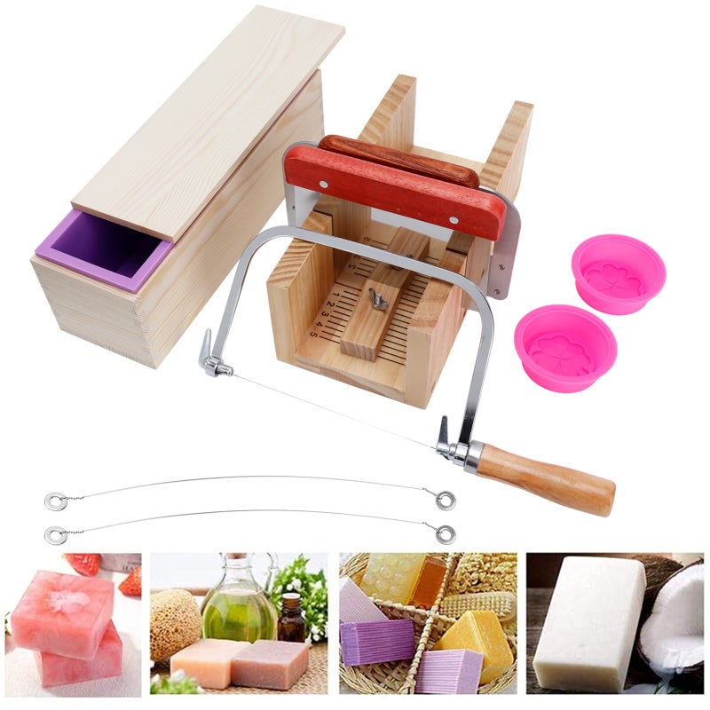 Multi-Function Silicone Soap Molds: 0.5-8cm Scale Marks Wire Cutter - Reusable Non-Stick -40°C To 220°C Safe For DIY Soap Making Candle Baking - Image 4