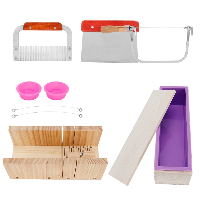 Multi-Function Silicone Soap Molds: 0.5-8cm Scale Marks Wire Cutter - Reusable Non-Stick -40°C To 220°C Safe For DIY Soap Making Candle Baking - Image 5