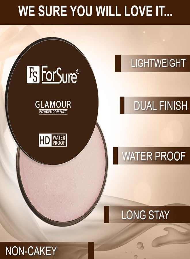 ForSure Waterproof & Oil Control Glamour Face Powder Compact Pack 4 Compact (Natural shade, 48 g) - Image 5