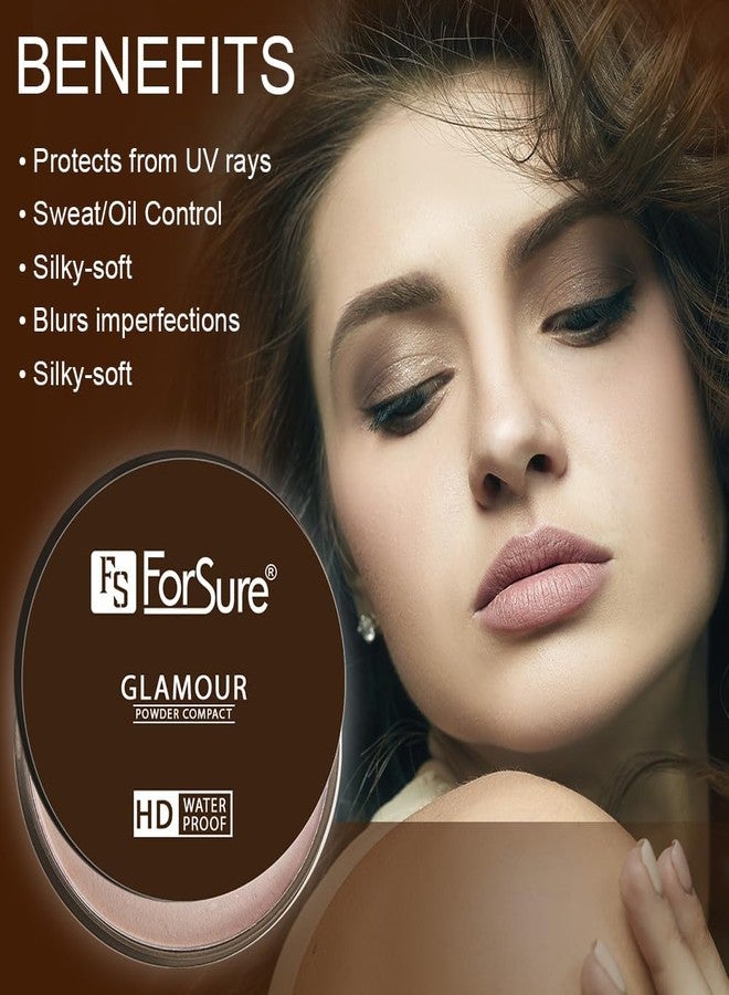 ForSure Waterproof & Oil Control Glamour Face Powder Compact Pack 4 Compact (Natural shade, 48 g) - Image 3