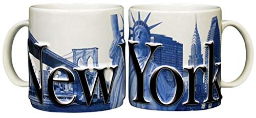 Americaware New York 18oz Blue Duo Tone Relief Coffee Mug