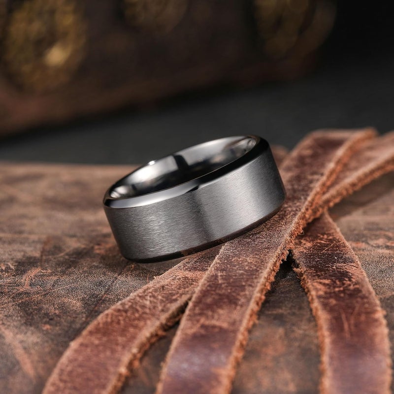 King Will Titanium Wedding Band for Men Women- 3-10mm Width Black/Sliver/Gold High Purity Titanium Promise Wedding Ring Comfort Fit for Daily Wear Size 6-14 - Image 3