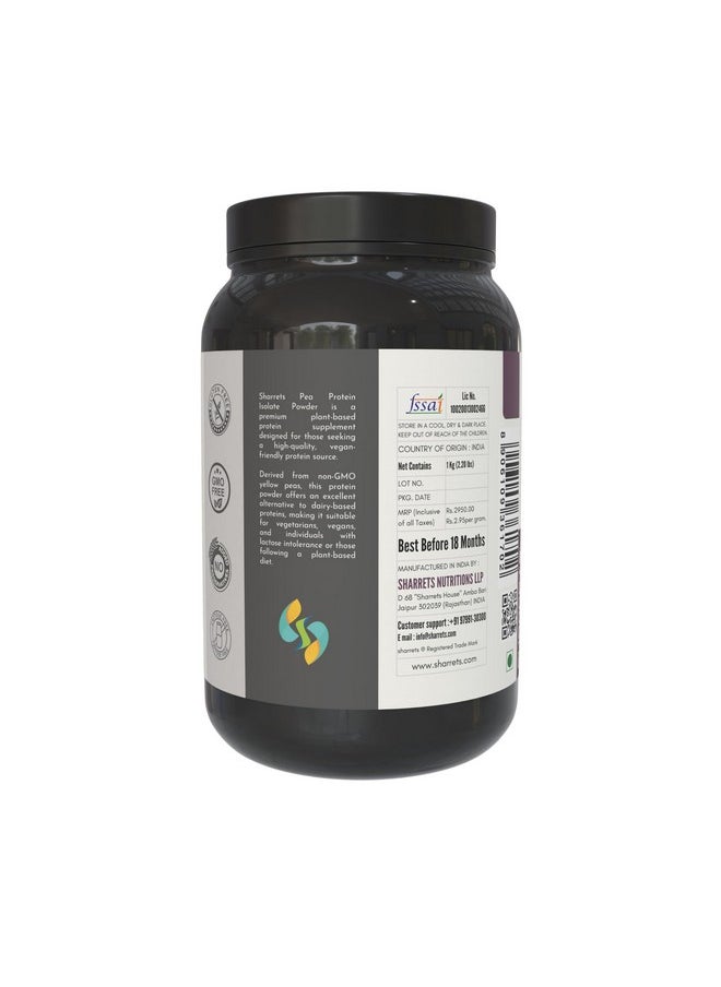 Sharrets Pea Protein Isolate Powder 1Kg - Unflavored - Perfect For Vegan Athletes And Bodybuilders.  - Image 3