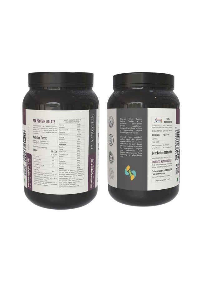 Sharrets Pea Protein Isolate Powder 1Kg - Unflavored - Perfect For Vegan Athletes And Bodybuilders.  - Image 4