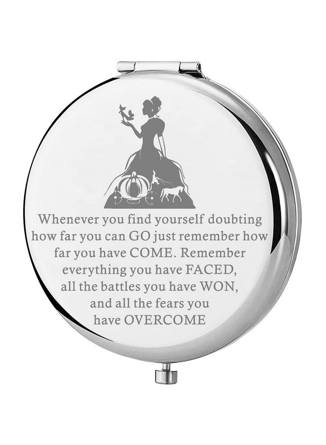 Lywjyb Birdgot مرآة مكياج مستوحاة من الأفلام هدية خرافية مرآة مكياج مضغوطة ملهمة لها (مرآة سندريلا) - Image 1