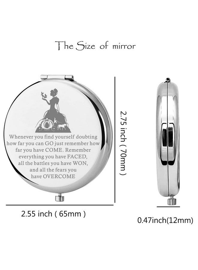 Lywjyb Birdgot مرآة مكياج مستوحاة من الأفلام هدية خرافية مرآة مكياج مضغوطة ملهمة لها (مرآة سندريلا) - Image 2