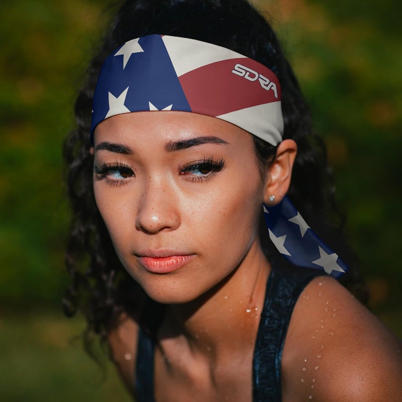 Suddora Country Flag Tie Headband with National Flag, Breathable Sweatband for National Sports Events, Non-slip Fabric Sweatband for Soccer, Tennis, Workout, Costumes & Cosplay - Image 5