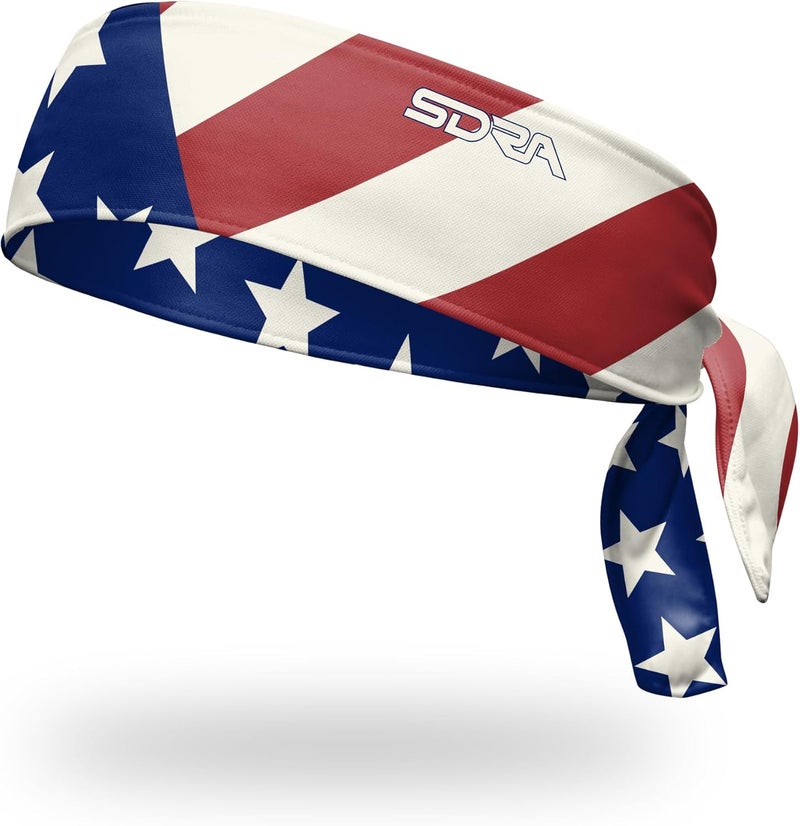 Suddora Country Flag Tie Headband with National Flag, Breathable Sweatband for National Sports Events, Non-slip Fabric Sweatband for Soccer, Tennis, Workout, Costumes & Cosplay - Image 1