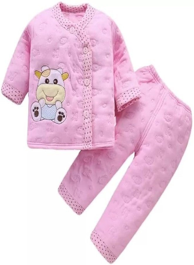 BONUM New Born Baby Winter Wear Baby Clothes 2 Pcs Sets 100% Cotton Baby Boys Girls Unisex Baby Cotton/Winter Suit Infant Clothes First Gift For New Born - Image 1