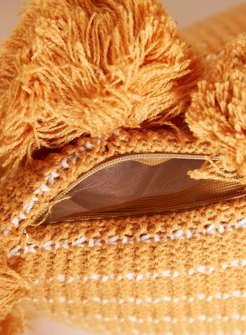 AURORA Pom Pom Cushion With Insert 45X45Cm