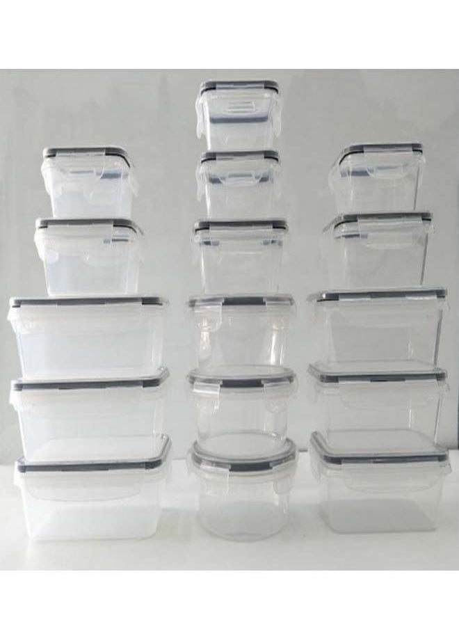 WEMART Food Container Set with Black Lid 16-Piece  - Image 4