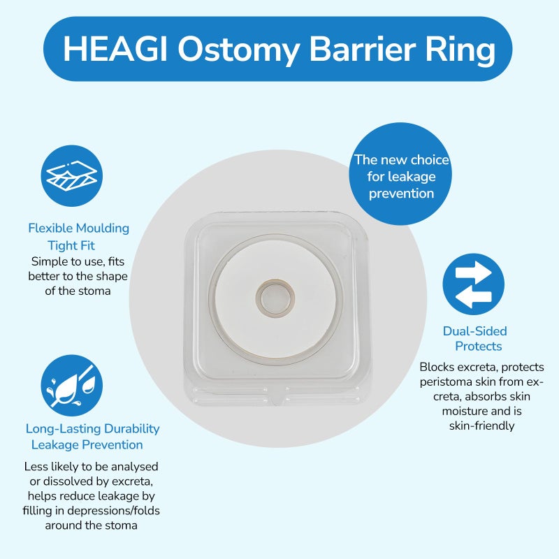 Heagimed 10 PCS Ostomy Barrier Rings, Ostomy Supplies, 2 mm Thickness Moldable Ostomy Rings Medical Grade Hydrocolloid Adhesive Barrier Rings Better Seal for Ostomy Bags (Box of 10) - Image 4