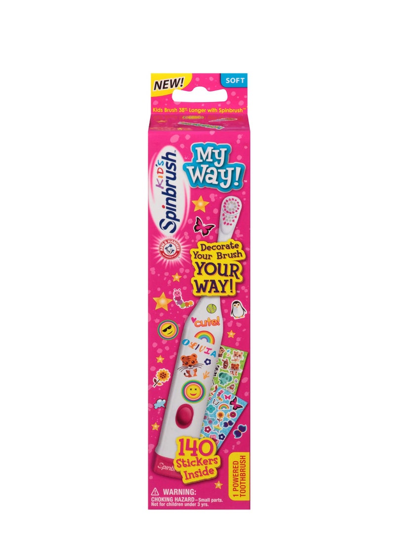 My Way Kids Spinbrush With Stickers 