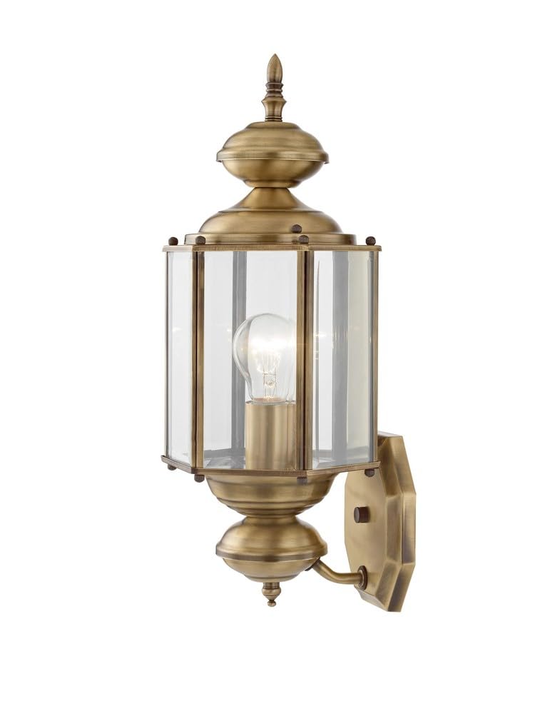 Livex Lighting 2006-02 Basics 1 Light PB Outdoor Wall Lantern, Polished Brass - Image 3