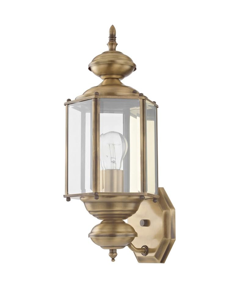 Livex Lighting 2006-02 Basics 1 Light PB Outdoor Wall Lantern, Polished Brass - Image 4