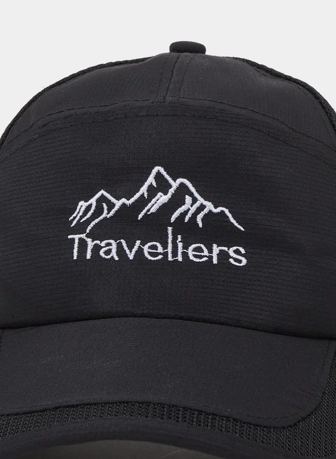 Styli Black Embroidered Mesh Baseball Cap