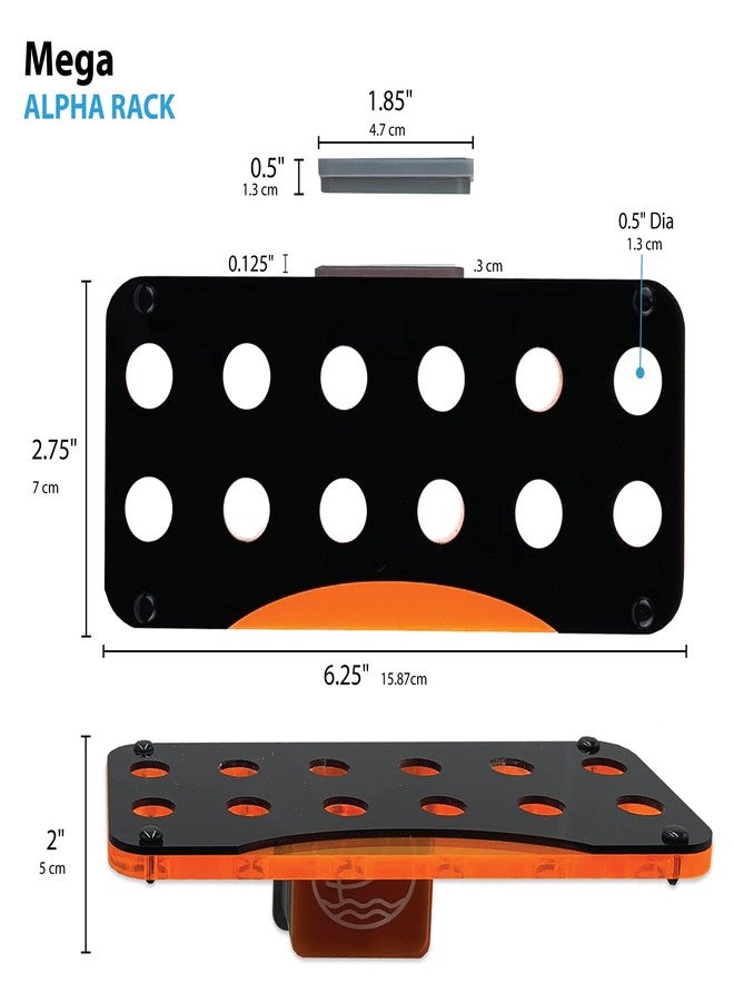 ESHOPPS Alpha Rack Mega Magnetic Coral Frag Rack 12 Holes with Strong Anti-Slip Rubber Padded Magnet for Reef Tanks - Image 4