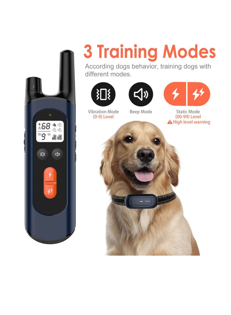 Shock Collar Dog Training Collar with Remote for Medium Large Dogs, Rechargeable Dog Shock Collar with Shock Vibration Beeps Modes IPX7 Waterproof Range up to 1600Ft - Image 2