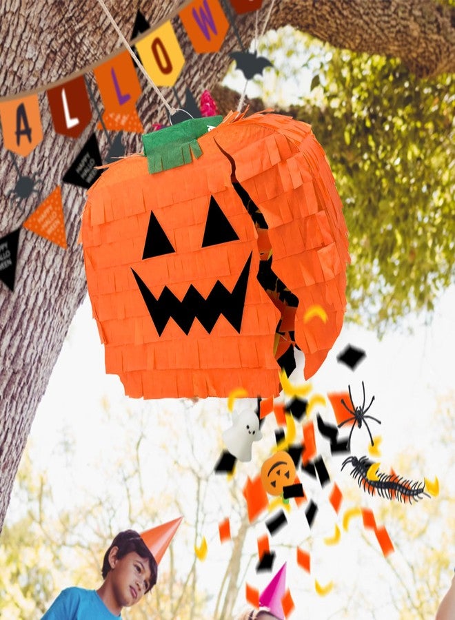 Kidepoch Halloween Pumpkin Pinata for Theme Party Favor, Party Supplies with Smile (11.81 x 15.75 x 4.14 Inches) - Image 4