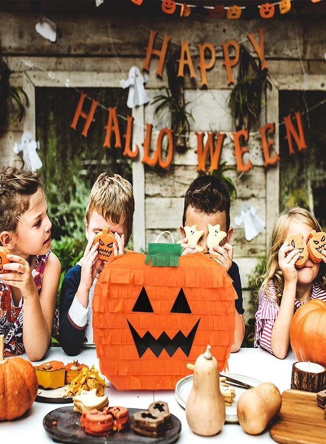 Kidepoch Halloween Pumpkin Pinata for Theme Party Favor, Party Supplies with Smile (11.81 x 15.75 x 4.14 Inches) - Image 2