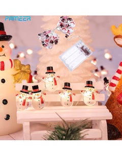 PAMEER Snowman LED Lights Star LED Lights, Black Hat Snow Man Fairy String Lights Christmas Decoration, Xmas Tree Fairy String Lights, Merry Christmas Fairy Lights, Indoor & Outdoor Décor, Battery Operated  - Image 1