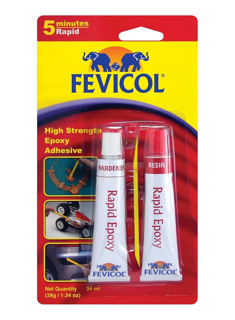 Fevicol 5 Minutes Rapid Epoxy Adhesive - 38g - Image 1