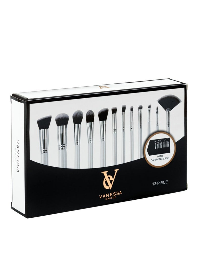 VANESSA MAKEUP - Makeup Brush 12 Pieces Set - Image 1
