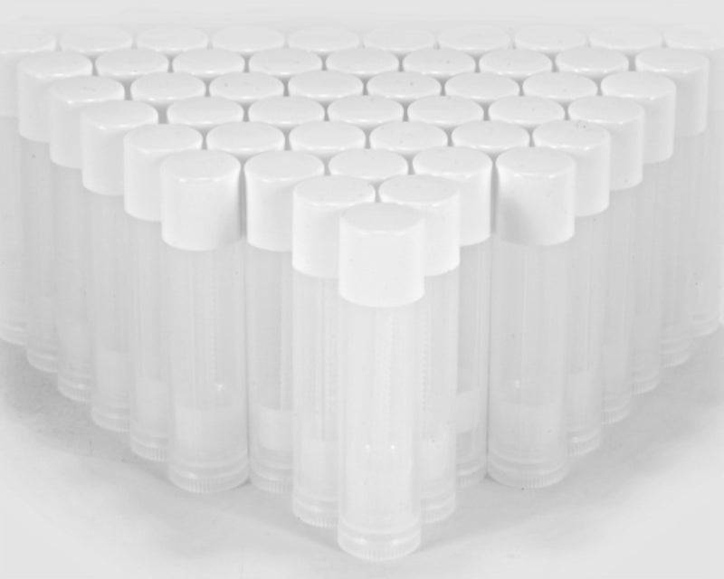 Vivaplex Vivaplex 50, Clear, Empty, 5.5 ml Lip Balm Tubes with White Caps  - Image 4