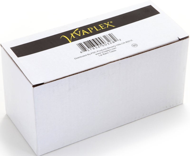 Vivaplex Vivaplex 50, Clear, Empty, 5.5 ml Lip Balm Tubes with White Caps  - Image 2