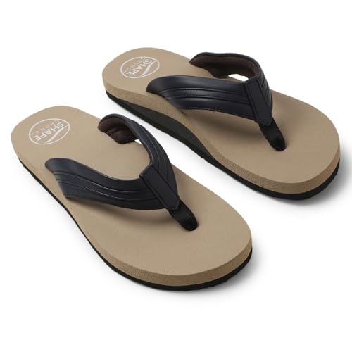 SHAPECRUNCH Arch Support Slippers for Men - Ortho Slippers with MCR Sole to Reduce Pressure on Feet, Joints, and Back (Beige-Blue, UK Footwear Size System, Adult, Men, Numeric, Medium, 7) - Image 4