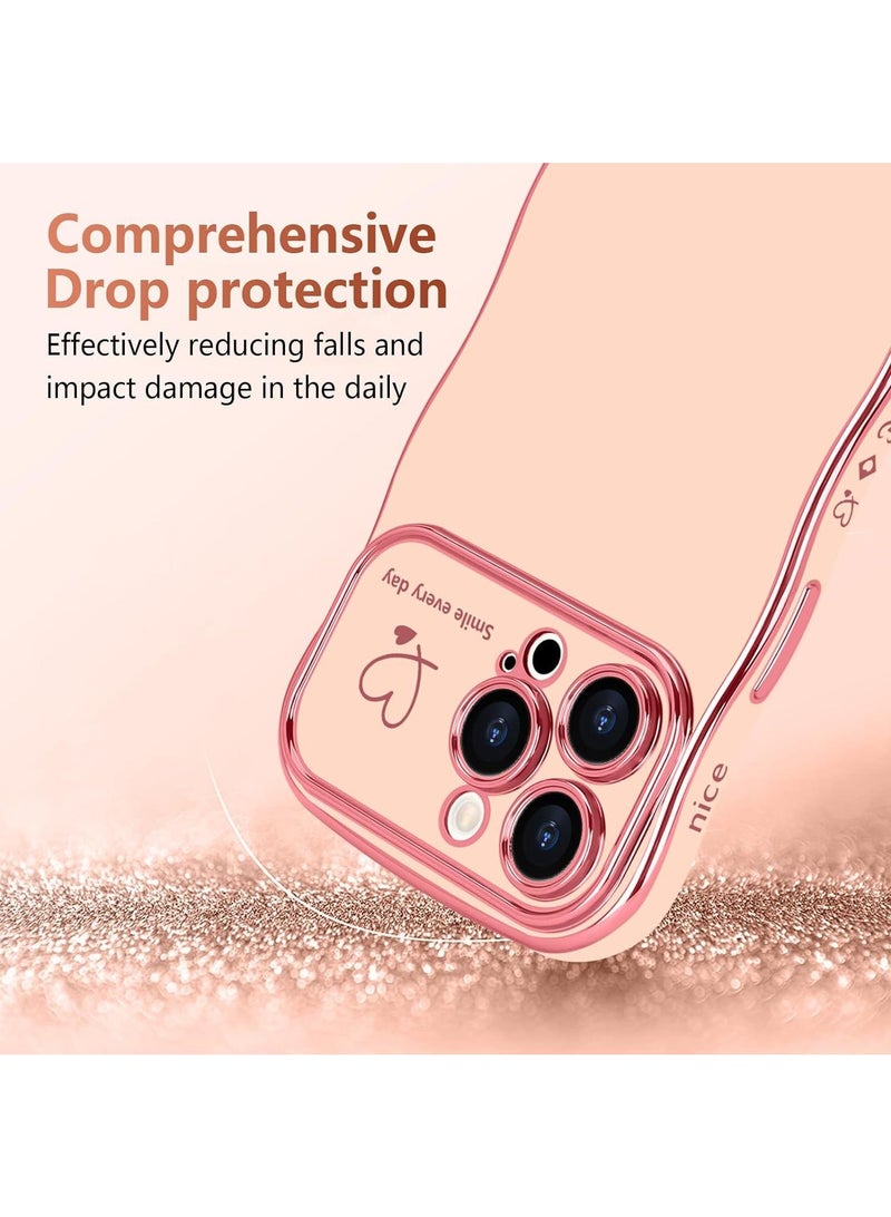 Y&D Suitable For Iphone 14 Electroplated Love Large Window Wave Drop Resistant Phone Case - Image 5