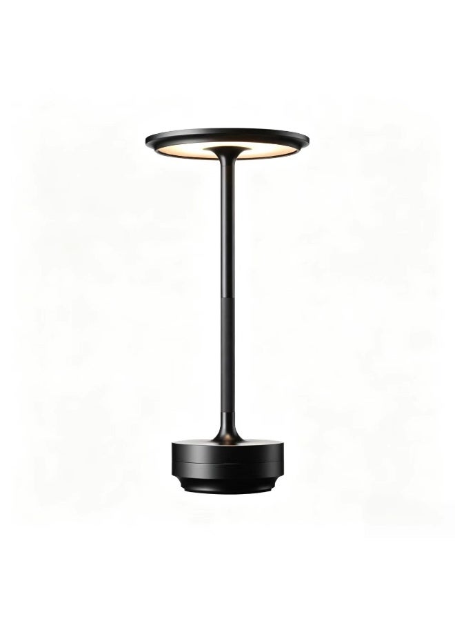 Cordless Table Lamp,3 Colors Stepless Dimming Up,Battery Operated,Portable LED Desk Lamp for Bedroom/Restaurant/Bars/Outdoor Camping/Couple Dinner/Night Light/(Black) - Image 2