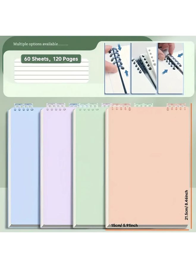 120 Sheets Premium College Notebook 60 Pages Thick Lined Perforated Pink Removable Pages for Easy Note Taking Study Organization - Image 2
