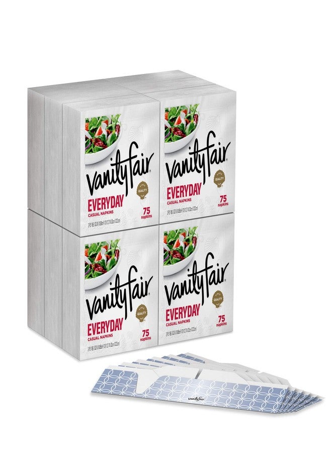Vanity Fair Everyday Casual Paper Napkins and Napkin Holders, Classic White, 906 Piece Set - Image 1
