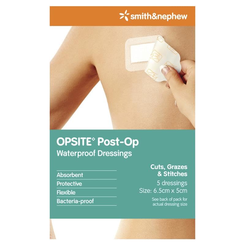 SMITH Opsite Post-Op Waterproof Dressing, Size - 6.5cm x 5cm - 10/pcs - Image 3