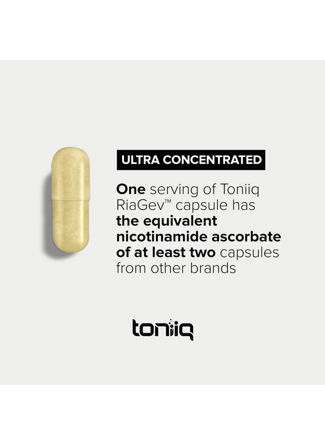Toniiq - Ultra High Potency 1400mg NAD Supplement - NAD Booster Nicotinamide Riboside Supplement - NAD+ Nicotinamide B3 Blend with D-Ribose, Niacin -with RiaGev - 3rd Party Tested (60 Count (Pack of 1)) - Image 1