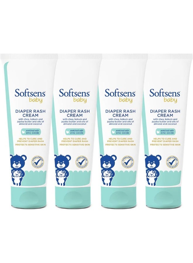 Softsens Baby Natural Diaper Rash | Nappy Cream, Enriched With Aloe Vera Juice and Shea Butter 50 g (Pack of 4) - Image 1
