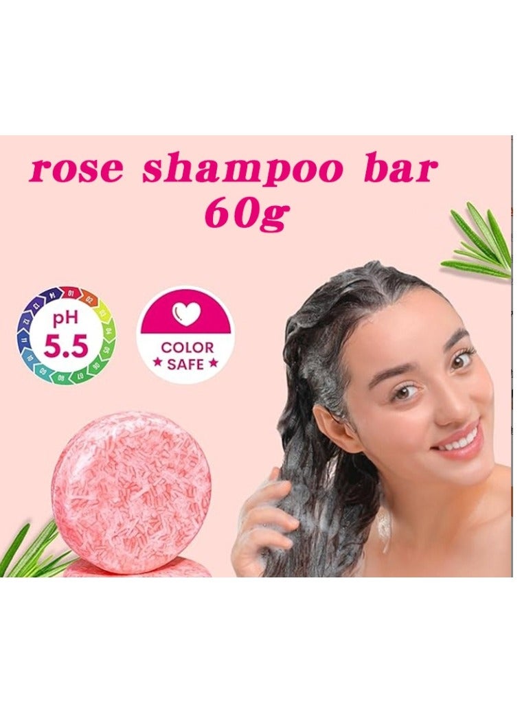 MIAOFUTONG Rose Shampoo Soap For Hair Washing 60g With Cleaning And Oil Control - Image 1