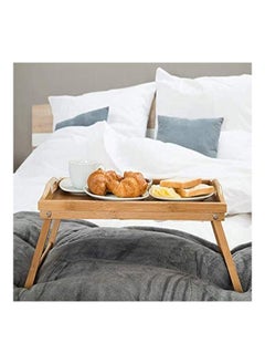 PRIMO PLUS Bed Tray Table With Folding Legs Brown 50x30x20.5 cm  - Image 5