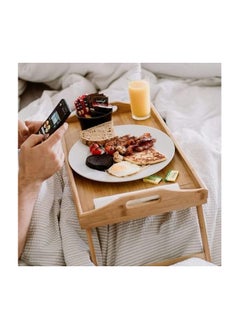 PRIMO PLUS Bed Tray Table With Folding Legs Brown 50x30x20.5 cm  - Image 4