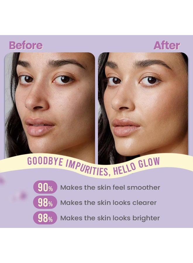Glamveda Glutathione Peel Off Mask (100g Pack of 2) with Vitamin C & Hyaluronic Acid, Skin Brightening Face Mask, Reduces Dark Spots & Signs of Aging, Suitable for All Skin Types, Men & Women - Image 5