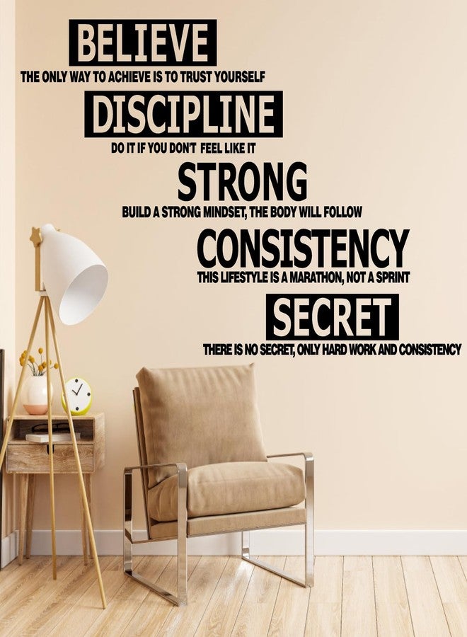 إيزما ملصقات حائط للصالات الرياضية، ملصقات حائط للياقة البدنية، ملصقات جدارية فنية قابلة للتقشير واللصق، اقتباسات تحفيزية، للمنزل، صالة الألعاب الرياضية، غرفة اليوجا، ديكورات المكتب، ملصقات حائط ملهمة، تمارين رياضية، جداريات من الفينيل - Image 1